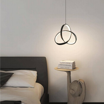 VenCore NexRay 6089-20003 - Μοντέρνο Κρεμαστό Φωτιστικό Οροφής LED 15W Μαύρο Αλουμίνιο Φ22cm με Ρυθμιζόμενο CCT Λευκό - Ημέρας - Θερμό - Χειρισμός CCT μέσω Διακόπτη On-Off