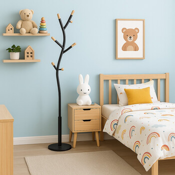 VenCore Arbor Black 5520-10001 - Καλόγερος Ρούχων Μεταλλικός Μαύρος 37x37x171cm