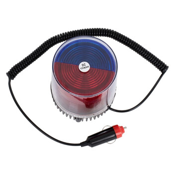 VenCore 6855-10002 - Αδιάβροχος Μαγνητικός Φάρος LED Διπλού Χρώματος Κόκκινο-Μπλε με Βύσμα Αναπτήρα Αυτοκινήτου 12-24V