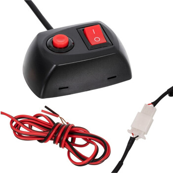 VenCore 6855-10018 - Σετ 2 Τεμ. Προειδοποιητικών LED CREE CXB COB Αδιάβροχες Μπάρες με Βάση και Διακόπτη ON/OFF Διπλού Χρώματος Κόκκινο-Μπλε 12-24V