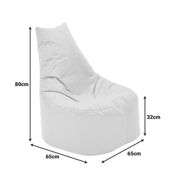 Πουφ πολυθρόνα Norm PRO pakoworld αδιάβροχο μπεζ 65x65x80εκ