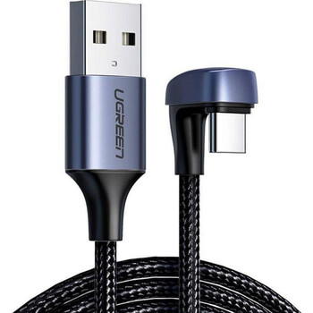 Ugreen Angle cable USB2.0 Male to USB-C 3A 2m black (70315) (UGR70315)