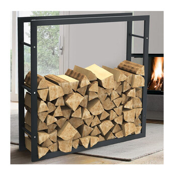 Μεταλλική Ξυλιέρα Τζακιού 100 x 25 x 100 cm Bakaji 02835838