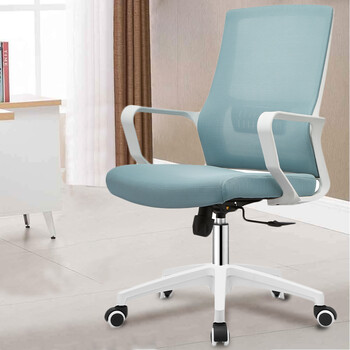 Shally Dogan  Μπλε Καρέκλα Γραφείου με Λευκή Δομή Πολυθρόνα για Γραφείο, Στούντιο, Παιδικό Δωμάτιο 02840556