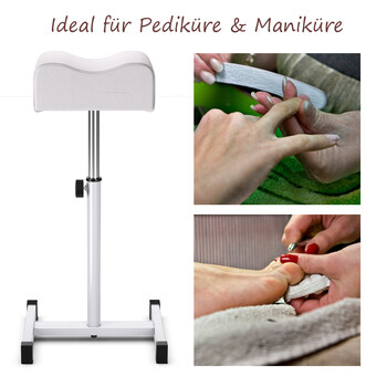 Costway  Επαγγελματικό Σκαμπό Πεντικιούρ με Ρυθμιζόμενο Ύψος και Άνετο Μαξιλάρι HB84543WH