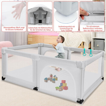 Costway  Παιδικό Πάρκο Ασφαλείας με Πολύχρωμες Μπάλες και Αντιολισθητικές Βάσεις UY10037GR