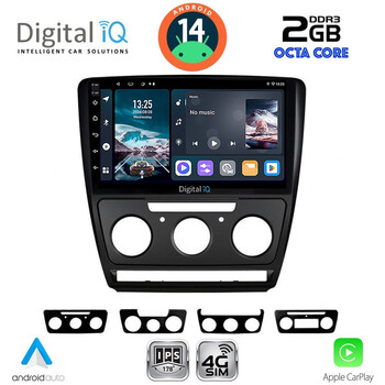 DIGITAL IQ RTG 4595BL_CPA (10inc) MULTIMEDIA TABLET for SKODA OCTAVIA 5 mod. 2005-2012 (BLACK)