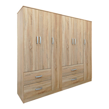 Ντουλάπα εξάφυλλη Lego pakoworld sonoma 180x42x180εκ