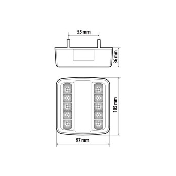 L4155.6 Lampa Πίσω Φανάρι Τρέιλερ , Φορτηγού LED 5 Λειτουργιών (Stop / Θέση / Φλας ) - 12V / 24V 1τεμ (L4155.6)
