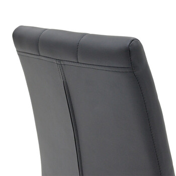 Καρέκλα Darrell pakoworld pu μαύρο-βάση χρωμίου 42x49x106εκ 2 τμχ