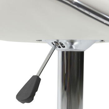 Σκαμπό μπαρ Enzo pakoworld πτυσσόμενο λευκό pu-μέταλλο χρωμίου 45x44x87εκ 2 τμχ