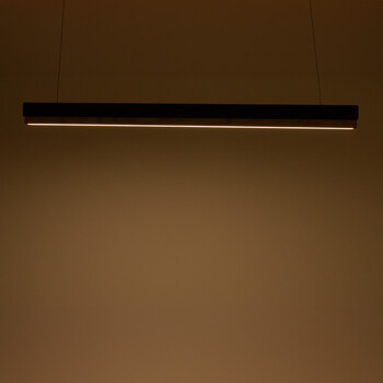 Φωτιστικό οροφής Rafmole pakoworld led μαύρο μέταλλο-ξύλο 120x7.5εκ