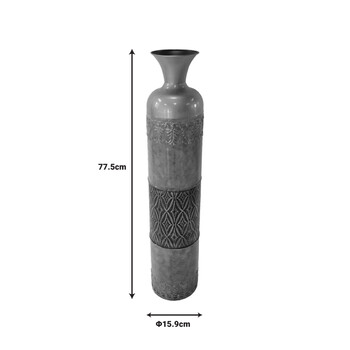Διακοσμητικό βάζο δαπέδου Ancian Inart μέταλλο πολύχρωμο Φ15.9x77.5εκ
