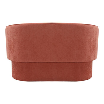 Καναπές διθέσιος Playmob pakoworld ύφασμα σε κεραμιδί απόχρωση 128x65x79εκ