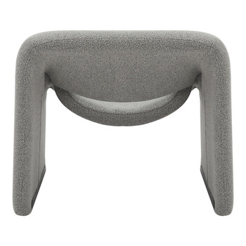 Πολυθρόνα Clous pakoworld μπουκλέ ύφασμα σε ανοιχτή γκρι απόχρωση 86x77x73.5εκ