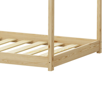 Παιδικό κρεβάτι Nino τ. Montessori pakoworld ξύλο πεύκου σε φυσική απόχρωση 90x190εκ