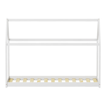 Παιδικό κρεβάτι Nino τ. Montessori pakoworld ξύλο πεύκου σε λευκή απόχρωση 90x190εκ