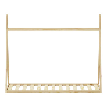 Παιδικό κρεβάτι Lilly τ. Montessori pakoworld ξύλο πεύκου σε φυσική απόχρωση 90x190εκ