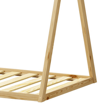 Παιδικό κρεβάτι Lilly τ. Montessori pakoworld ξύλο πεύκου σε φυσική απόχρωση 90x190εκ