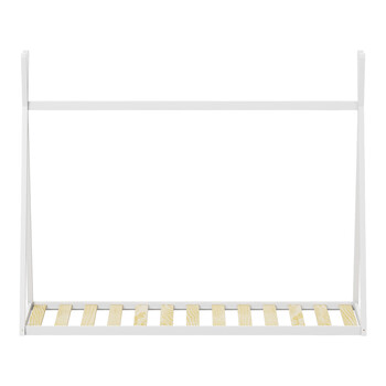 Παιδικό κρεβάτι Lilly τ. Montessori pakoworld ξύλο πεύκου σε λευκή απόχρωση 90x190εκ