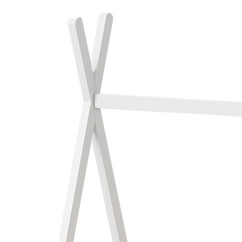 Παιδικό κρεβάτι Lilly τ. Montessori pakoworld ξύλο πεύκου σε λευκή απόχρωση 90x190εκ