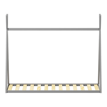 Παιδικό κρεβάτι Lilly τ. Montessori pakoworld ξύλο πεύκου σε γκρι απόχρωση 90x190εκ