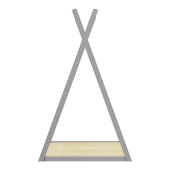 Παιδικό κρεβάτι Lilly τ. Montessori pakoworld ξύλο πεύκου σε γκρι απόχρωση 90x190εκ