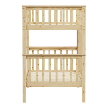 Παιδικό κρεβάτι κουκέτα Nani pakoworld ξύλο πεύκου σε φυσική απόχρωση 90x190εκ