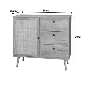 Μπουφές Oslo pakoworld σε sonoma απόχρωση 85x39x79εκ