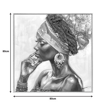 Πίνακας σε καμβά Jalo Ι 3D Inart με πλαίσιο 80x3.5x80εκ