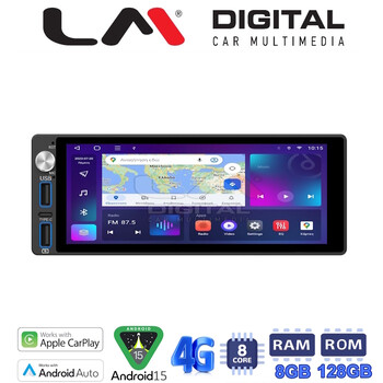LM Digital - LM T8555 GPS Οθόνη OEM Multimedia Αυτοκινήτου για Universal 1Din (CarPlay/AndroidAuto/BT/GPS/WIFI/GPRS) electriclife