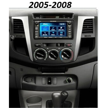 CARAV Industries Inc.  Πρόσοψη για τάμπλετ 9" Toyota Hilux 2005-2008 (Μαύρο γυαλιστερό) Manual A/C   22.1081