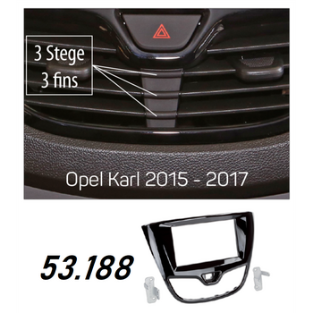 acv GmbH  Πρόσοψη 2din Opel Karl 2015-2017 (Μαύρο γυαλιστερό)   53.188