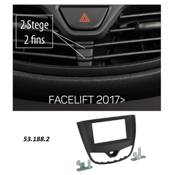 acv GmbH  Πρόσοψη 2din Opel Karl 2017-2019 (Μαύρη)   53.188.2