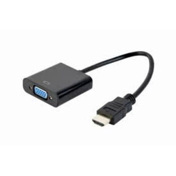 Cablexpert A-HDMI-VGA-04 Adapter HDMI-a(M) ->VGA (F), On Cable, Black (A-HDMI-VGA-04) (GEMA-HDMI-VGA-04)