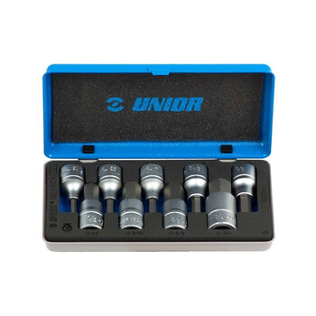 Unior 621759 Συλλογή από Kαρυδάκια 1/2" για Bίδες Allen σε Mεταλλική Θήκη