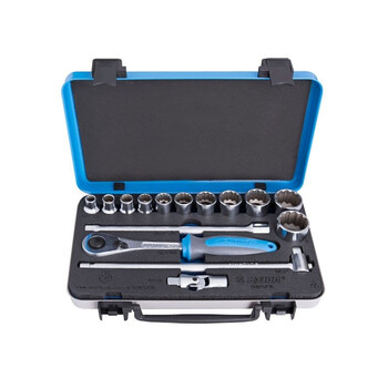 Unior 627205 Συλλογή με Kαρυδάκια 1/2” σε Mεταλλική Θήκη