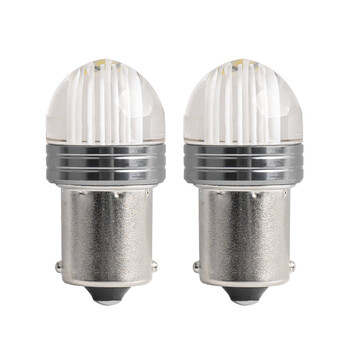 02953/AM . ΛΑΜΠΑΚΙΑ LED P21W 12V 6.000K 500lm 9SMD x 2835 LED ΜΟΝΟΠΟΛΙΚΑ AMIO - 2ΤΕΜ.