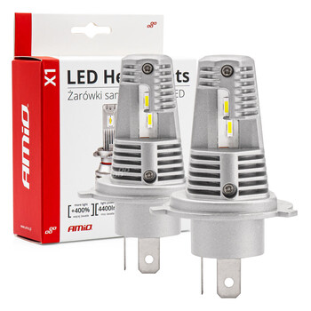 02965/AM . ΛΑΜΠΕΣ LED H4 10-16V 40W 6.500K 4400lm  (ΑΝΕΜΙΣΤΗΡΑΚΙ) X1 AMIO - 2ΤΕΜ.