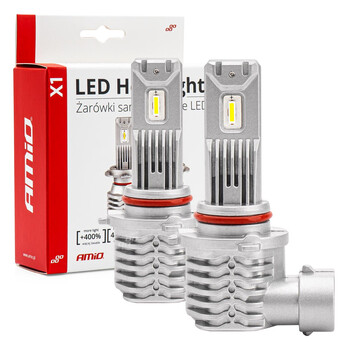 02968/AM . ΛΑΜΠΕΣ LED HΒ3 10-16V 40W 6.500K 4400lm  (ΑΝΕΜΙΣΤΗΡΑΚΙ) X1 SERIES AMIO - 2ΤΕΜ.