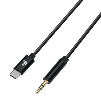 L3869.4 . ΚΑΛΩΔΙΟ ΣΥΝΔΕΣΗΣ USB TYPE C ΣΕ AUX 100cm ΜΑΥΡΟ SMARTPHONE ESSENTIALS LAMPA - 1 TEM.