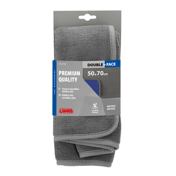 L3718.3 Lampa Πανάκι καθαρισμού Microfibre (Μικροΐνες) Διπλής Όψης Premium (50x70 cm) - Γκρι / Μπλέ 1Τεμ. (L3718.3)