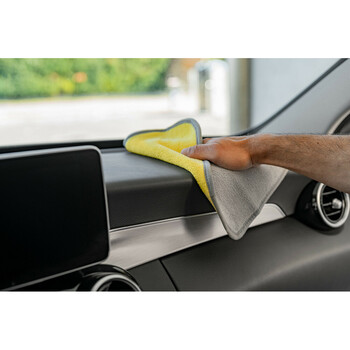 L3717.9 Lampa Πανάκι καθαρισμού Microfibre (Μικροΐνες) Διπλής Όψης Premium (30x30 cm) - Γκρι / Κίτρινο 1Τεμ. (L3717.9)