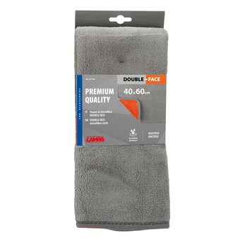 L3718.2 Lampa Πανάκι καθαρισμού Microfibre (Μικροΐνες) Διπλής Όψης Premium (40x60 cm) - Γκρι / Πορτοκαλί 1Τεμ. (L3718.2)