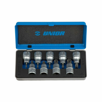 Unior  603657 Συλλογή από Μακριά Καρυδάκια 1/2" για Βίδες TORX (TX) σε μετ.θήκη 20-60