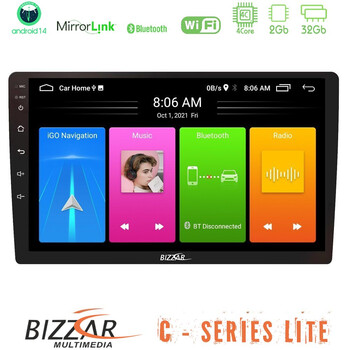 Bizzar c Series Lite 4core Android14 2+32gb  Alfa Romeo 159/brera/spider Navigation Multimedia Tablet 9" u-c-Ar2863