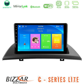 Bizzar c Series Lite 4core Android14 2+32gb  bmw e83 Navigation Multimedia Tablet 9" u-c-Bm0780