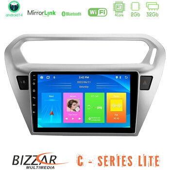 Bizzar c Series Lite 4core Android14 2+32gb  Citroën c-Elysée / Peugeot 301 Navigation Multimedia Tablet 9" u-c-Ct0070