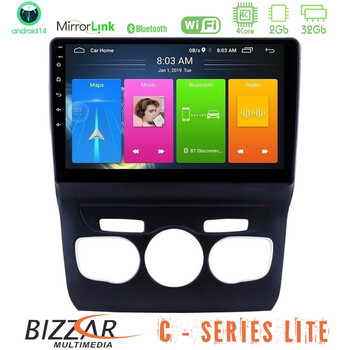 Bizzar c Series Lite 4core Android14 2+32gb  Citroen c4l Navigation Multimedia Tablet 10" u-c-Ct0131