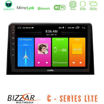Bizzar c Series Lite 4core Android14 2+32gb  Peugeot Partner / Citroën Berlingo 2020-> Navigation Multimedia Tablet 10" u-c-Ct1028